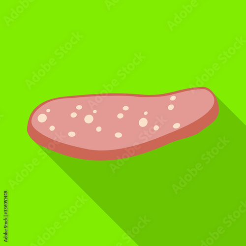 Vector illustration of cutlet and sausage sign. Web element of cutlet and product stock vector illustration.
