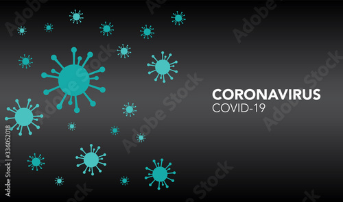 蔓延するコロナウイルスのイメージ spreading coronavirus COVID-19 concept image