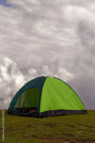 tent on the hill