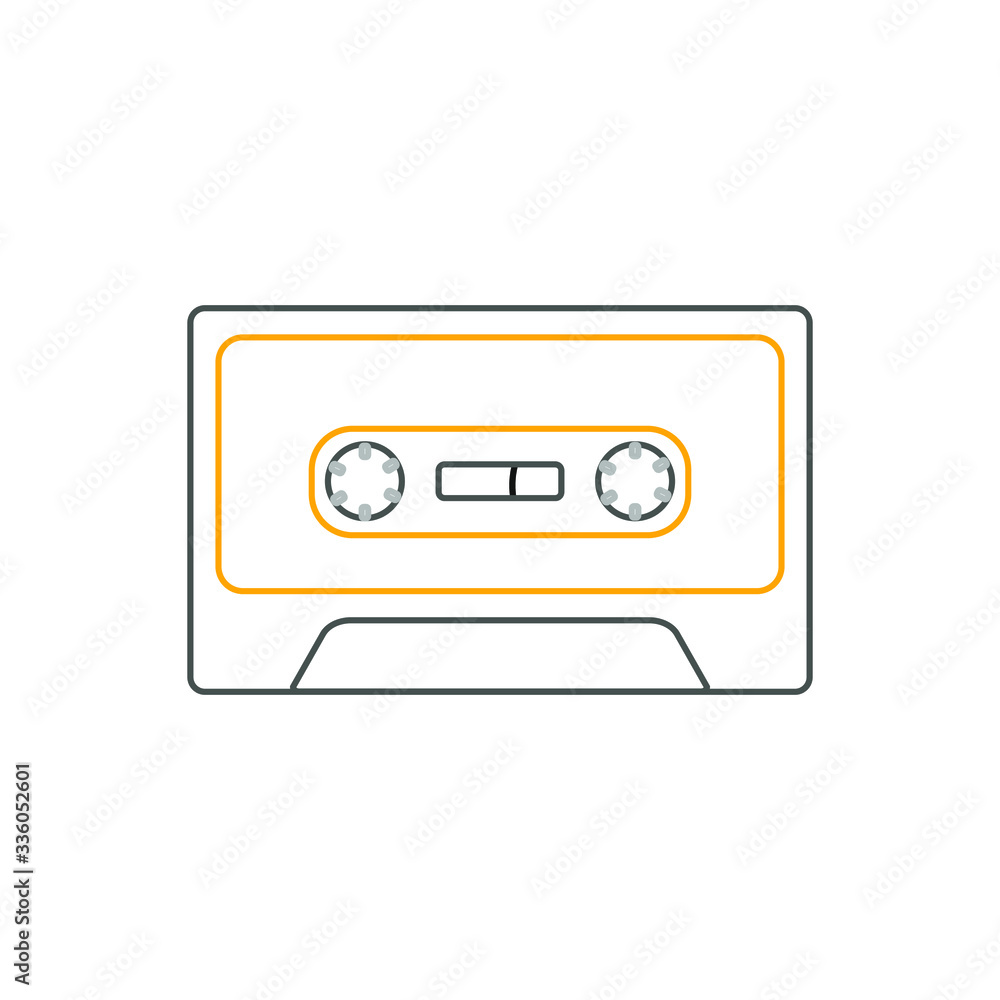 80s cassette tape on white background vector 80s cassette tape on white background vector