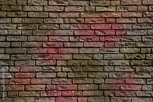 Colorful brick wall background