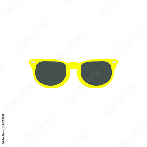 80s sunglasses on white background vector