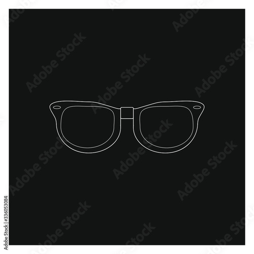 80s sunglasses on white background vector