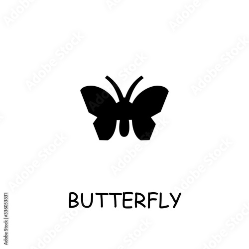 Butterfly flat vector icon