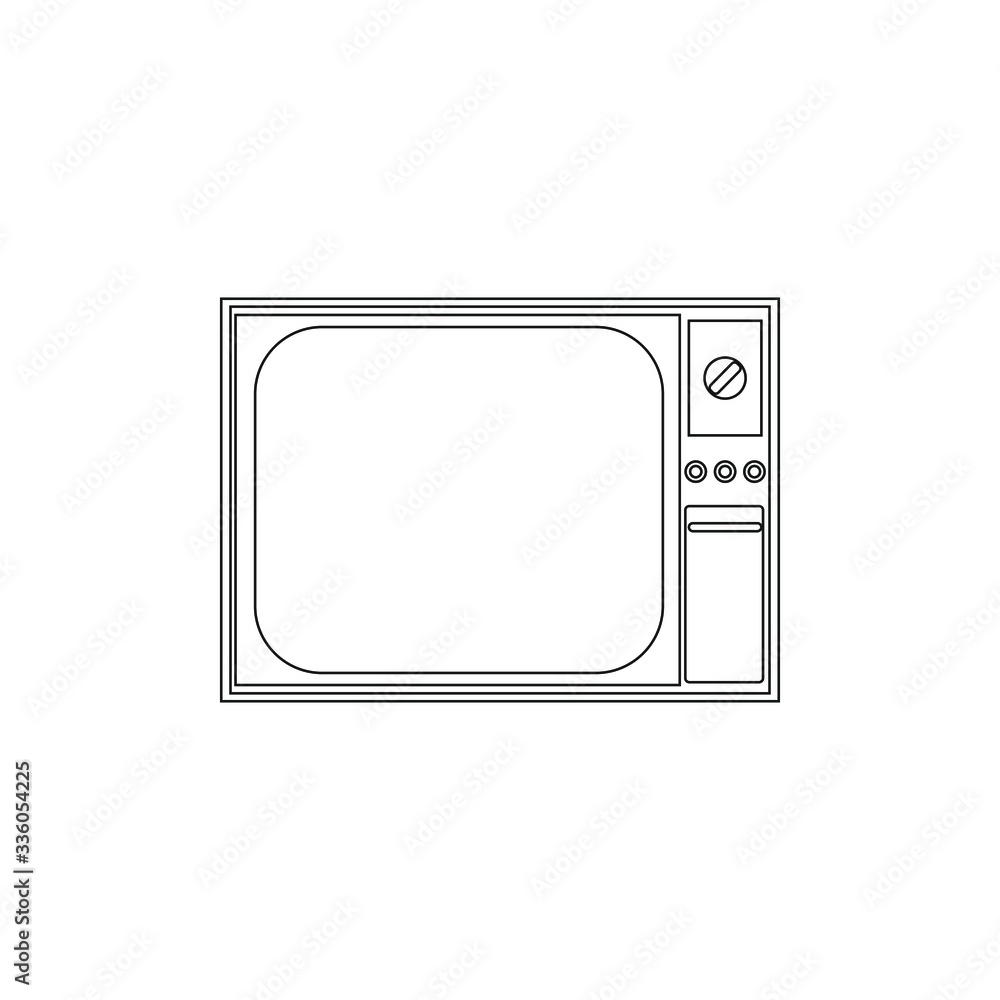 80's tv on white background vector 80's tv on white background vector