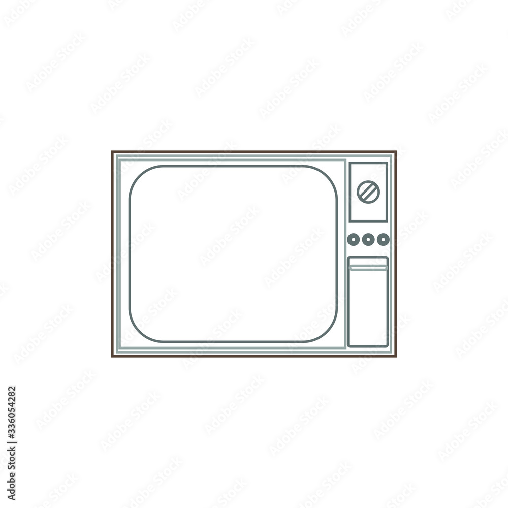 80's tv on white background vector 80's tv on white background vector