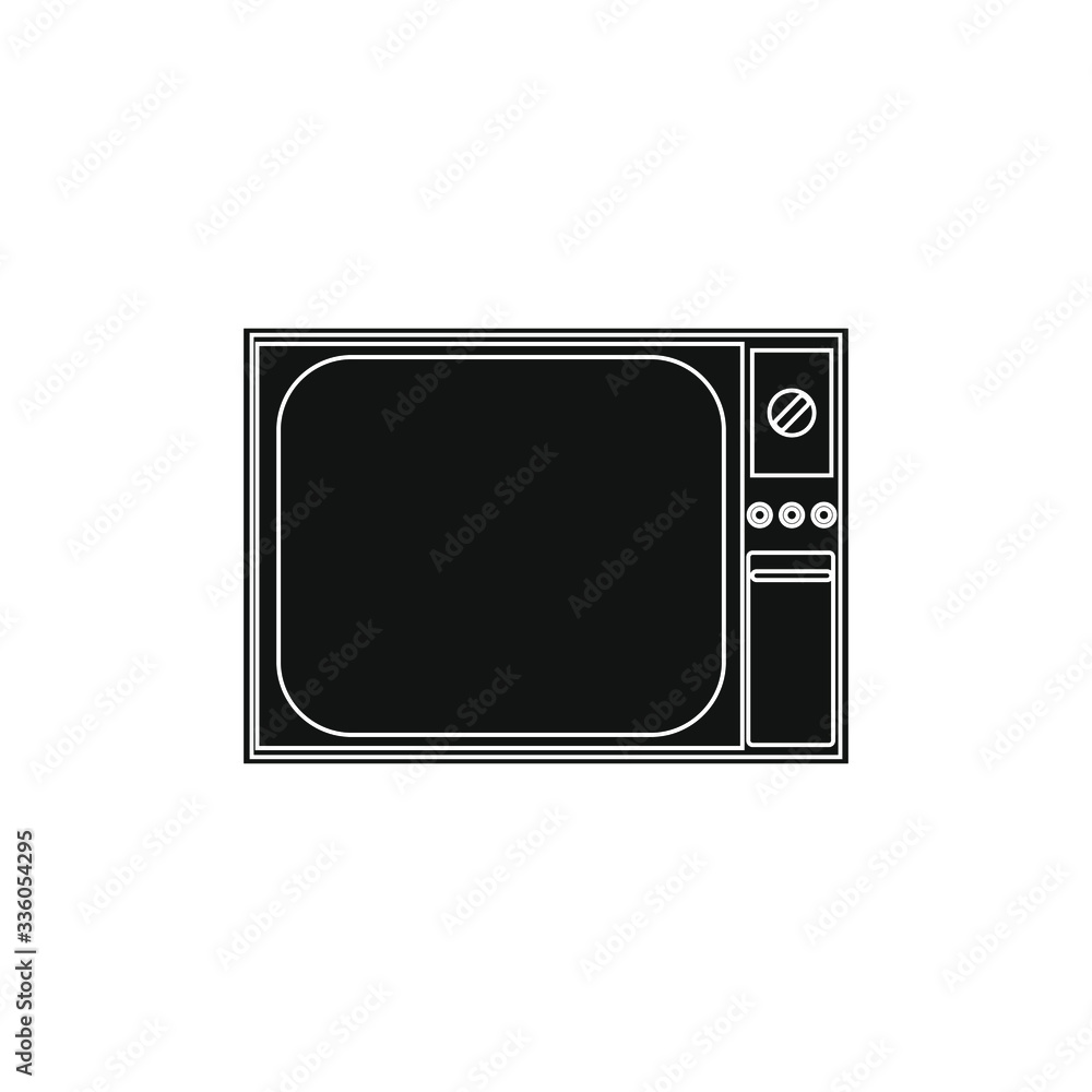 80's tv on white background vector 80's tv on white background vector