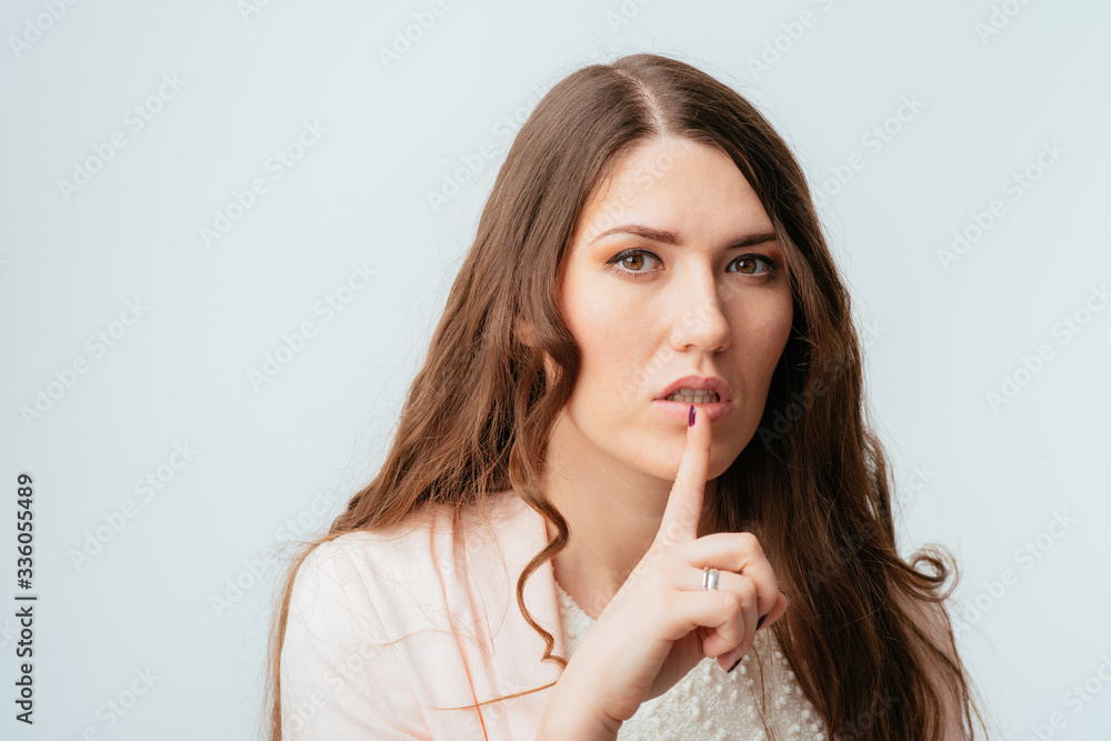 young girl showing quietly young girl showing quietly