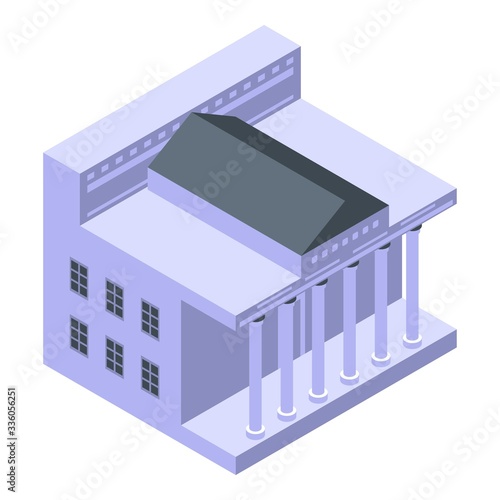 Wallpaper Mural Museum building icon. Isometric of museum building vector icon for web design isolated on white background Torontodigital.ca