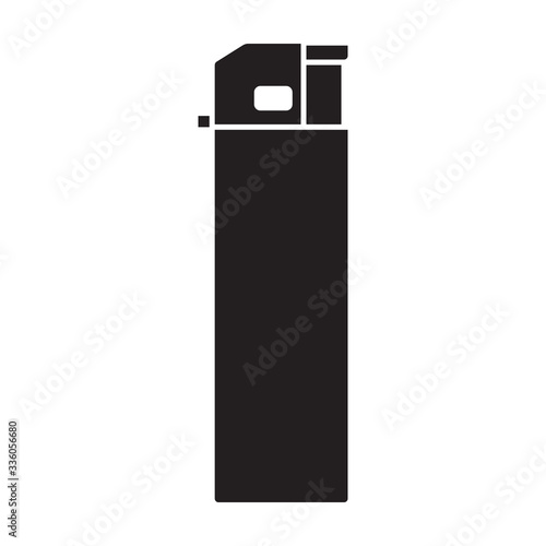 Lighter vector icon.Black vector icon isolated on white background lighter .