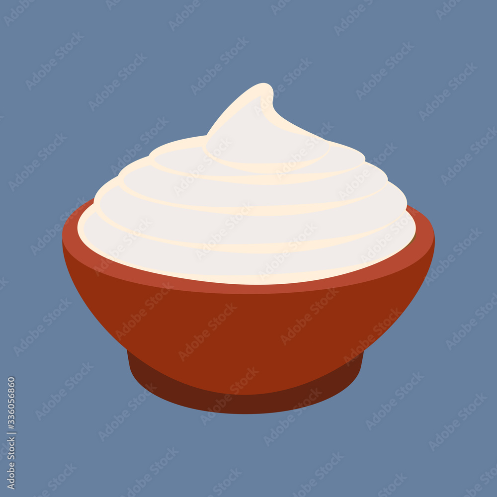 Mascarpone cheese, italian dairy organic vector illustration Mascarpone cheese, italian dairy organic vector illustration