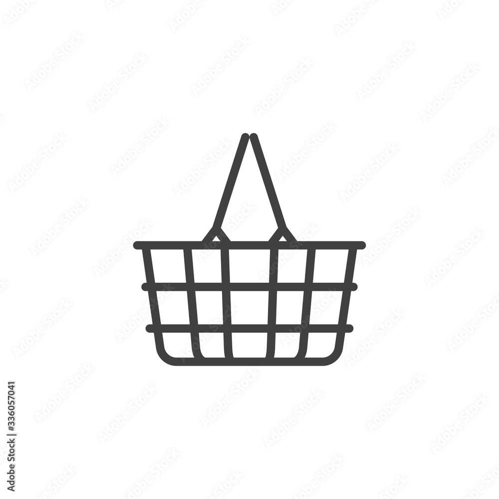 Shopping basket line icon. linear style sign for mobile concept and web design. Wire basket outline vector icon. Symbol, logo illustration. Vector graphics Shopping basket line icon. linear style sign for mobile concept and web design. Wire basket outline vector icon. Symbol, logo illustration. Vector graphics