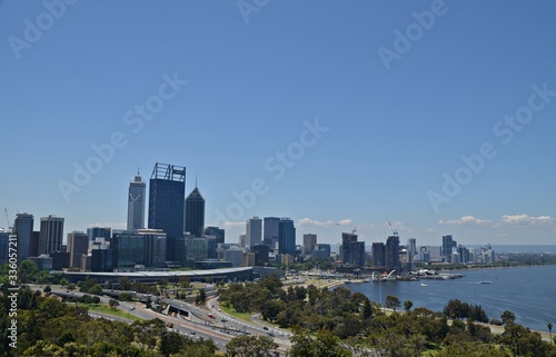 Aerial view on the Skyline of Perth Australia © Ingmar