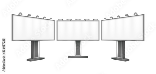 Realistic billboard. Isolated blank street information. Outdoor advertising empty poster sign. 3d light screen or display vector mockup. Advertising fot business, display banner blank illustration