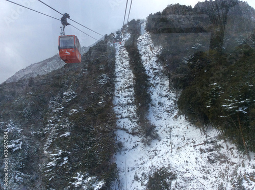 Scenery from the ropeway of Mt. Gozaisho 