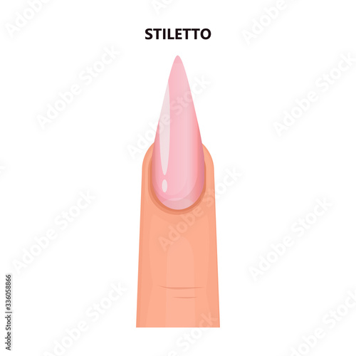 Shape nail vector icon.Cartoon vector icon isolated on white background shape nail.