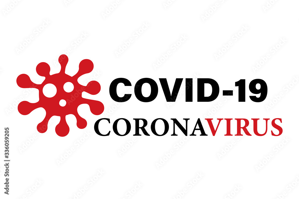 COVID-19 ,Coronavirus concept lettering typography logo Design. The