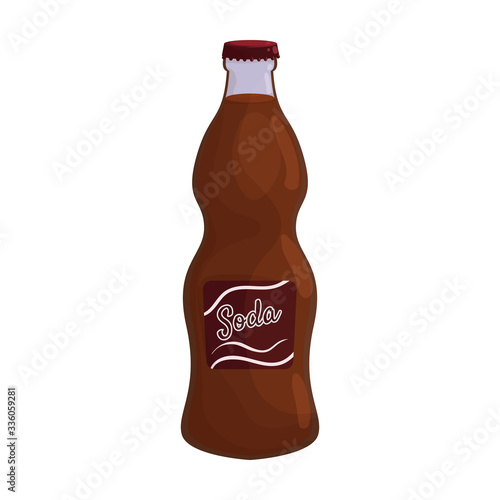 Bottle of soda vector icon.Cartoon vector icon isolated on white background bottle of soda.
