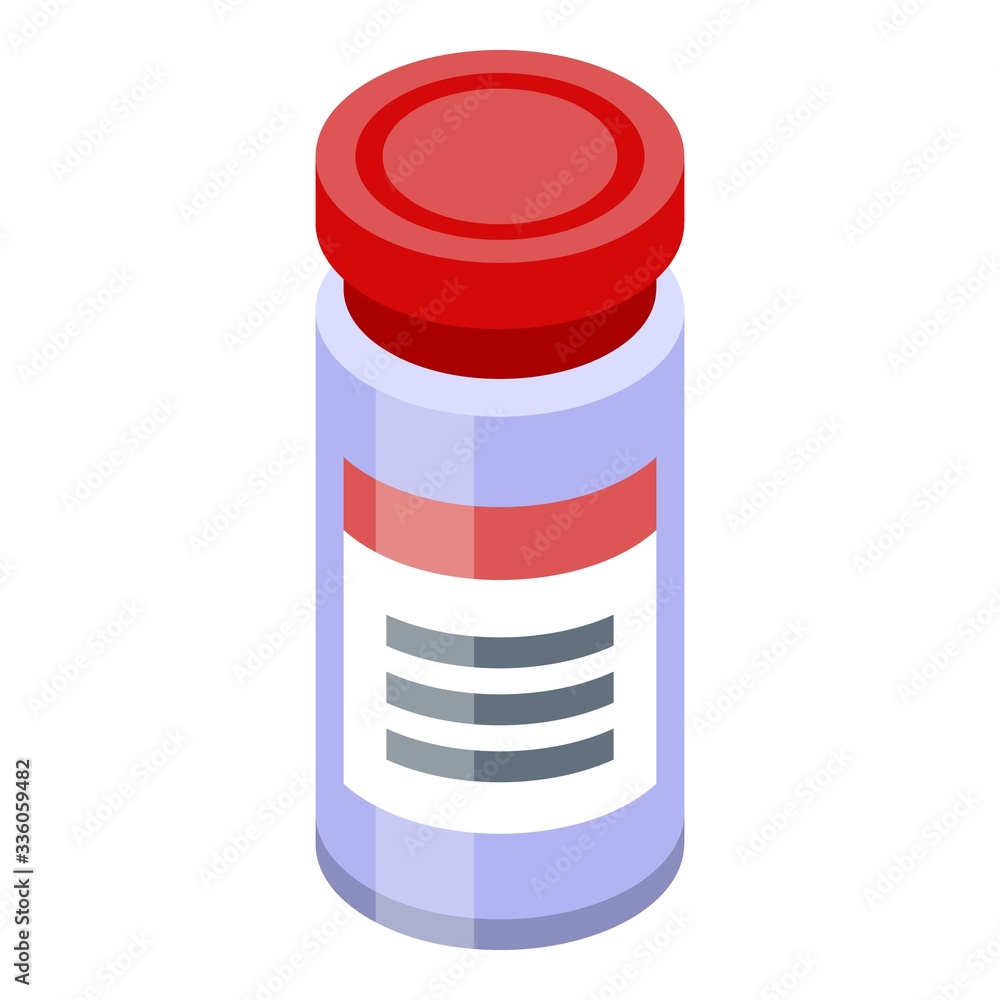 Pills jar icon. Isometric of pills jar vector icon for web design isolated on white background Pills jar icon. Isometric of pills jar vector icon for web design isolated on white background