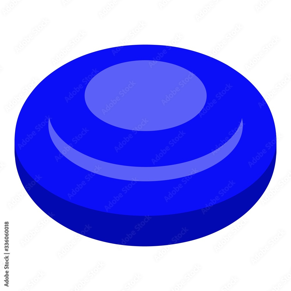 Blue pill icon. Isometric of blue pill vector icon for web design isolated on white background Blue pill icon. Isometric of blue pill vector icon for web design isolated on white background