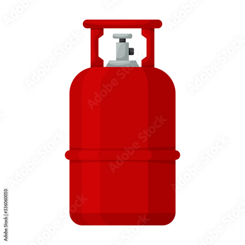 Gas bottle vector icon.Cartoon vector icon isolated on white background gas bottle.