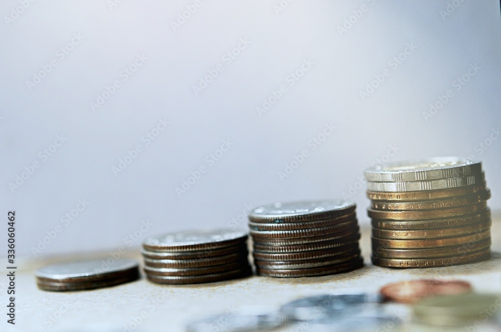Depth of field of US. Coin growing with blurred background, investment concept. growing on coin, Business Finance and Save Money concept. Depth of field of US. Coin growing with blurred background, investment concept. growing on coin, Business Finance and Save Money concept.