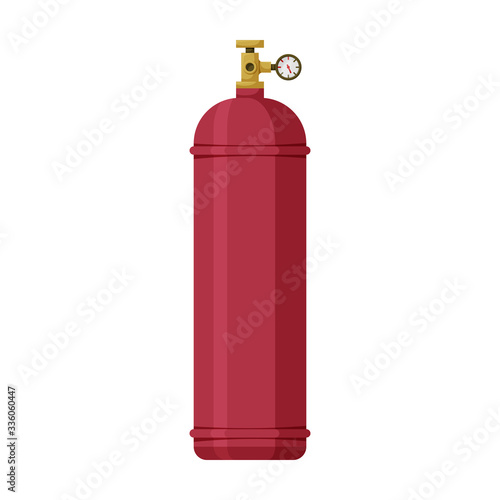 Gas bottle vector icon.Cartoon vector icon isolated on white background gas bottle.