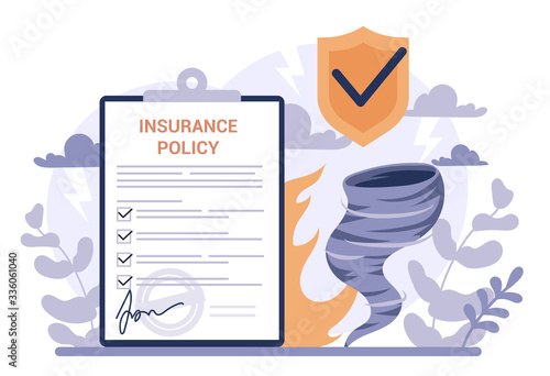 Insurance concept. Idea of security and protection of property and life