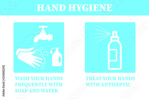 Hand hygiene .Coronavirus covid-19 is a preventive hand sanitizer to protect your hands from viruses.Wash your hands and use an antiseptic.