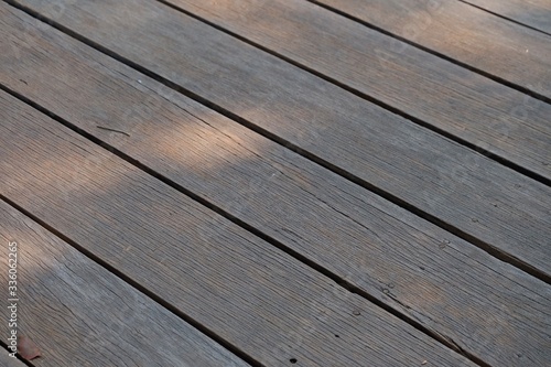 Old wooden skin pattern of a pathway ground floor for background backdrop 