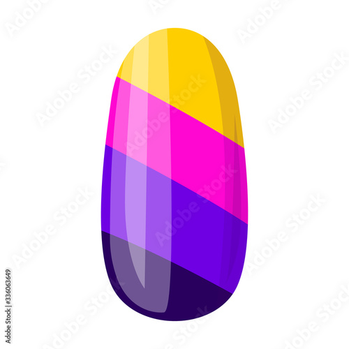 Nail of manicure vector icon.Cartoon vector icon isolated on white background nail of manicure.