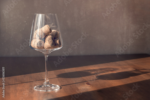 
A glass in the sun and a beautiful shadow from it