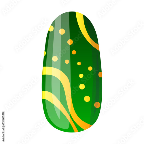 Nail of manicure vector icon.Cartoon vector icon isolated on white background nail of manicure.