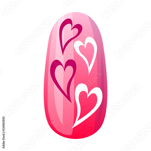 Nail of manicure vector icon.Cartoon vector icon isolated on white background nail of manicure.