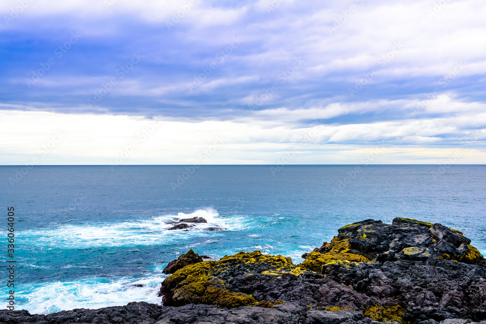 Beautiful rugged Iceland Fjord seascape