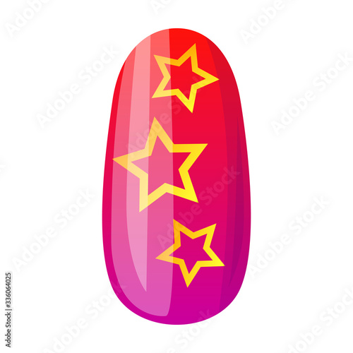 Nail of manicure vector icon.Cartoon vector icon isolated on white background nail of manicure.
