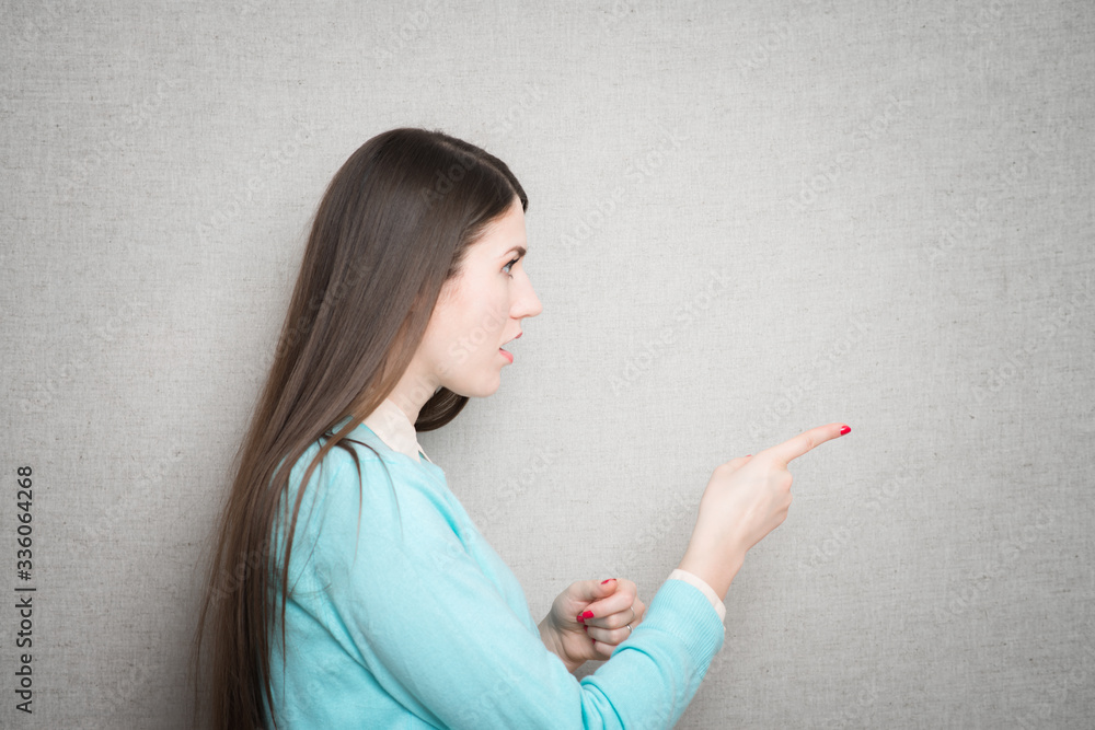 picture of girl pointing her finger picture of girl pointing her finger