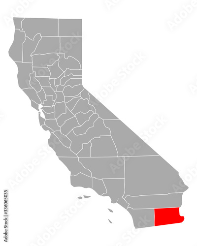 Karte von Imperial in Kalifornien