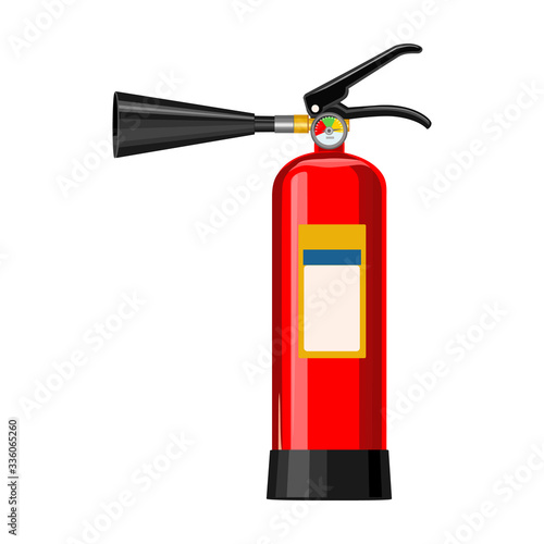 Fire extinguisher vector icon.Cartoon vector icon isolated on white background fire extinguishe.