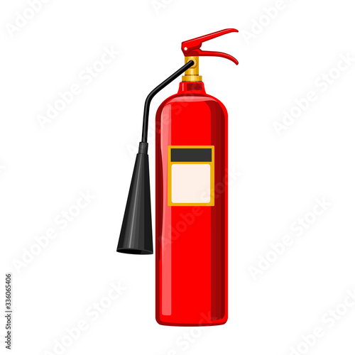 Fire extinguisher vector icon.Cartoon vector icon isolated on white background fire extinguishe.
