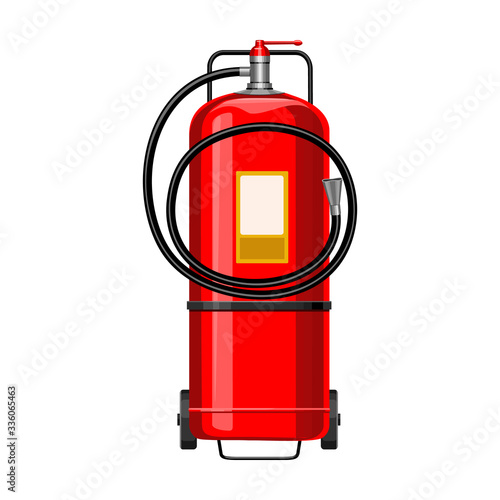 Fire extinguisher vector icon.Cartoon vector icon isolated on white background fire extinguishe.