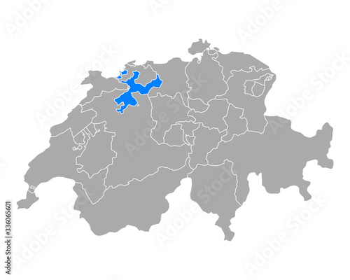 Karte von Solothurn in Schweiz