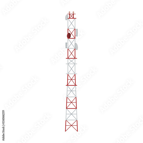 Radio tower vector icon.Cartoon vector icon isolated on white background radio tower.