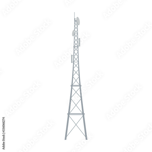 Radio tower vector icon.Cartoon vector icon isolated on white background radio tower.