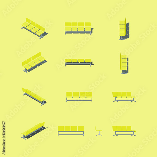 Bench 4 Seater In 13 Different Angle