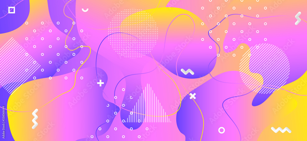 Fototapeta premium Gradient Liquid Concept. Hipster Geometric