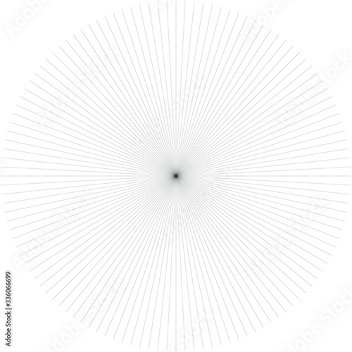 Minimalistic Geometric Background. Circle Lines Perspective