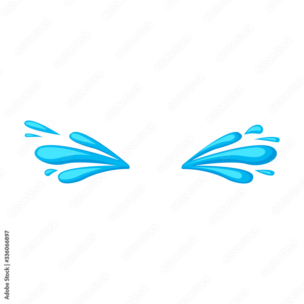 Fototapeta premium Tears vector icon.Cartoon vector icon isolated on white background tears.
