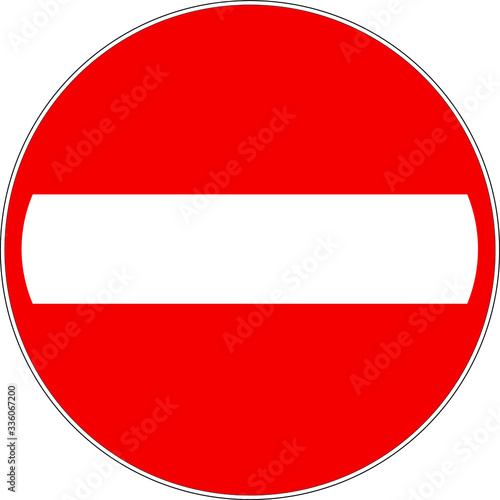 No access road sign,transit street warning sign. Vector illustration.