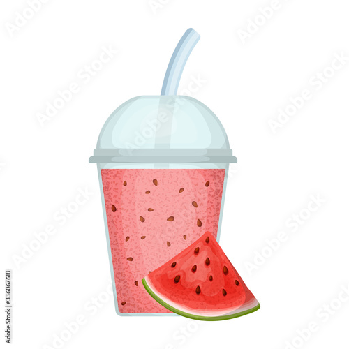 Fruit smoothie vector icon.Cartoon vector icon isolated on white background fruit smoothie.